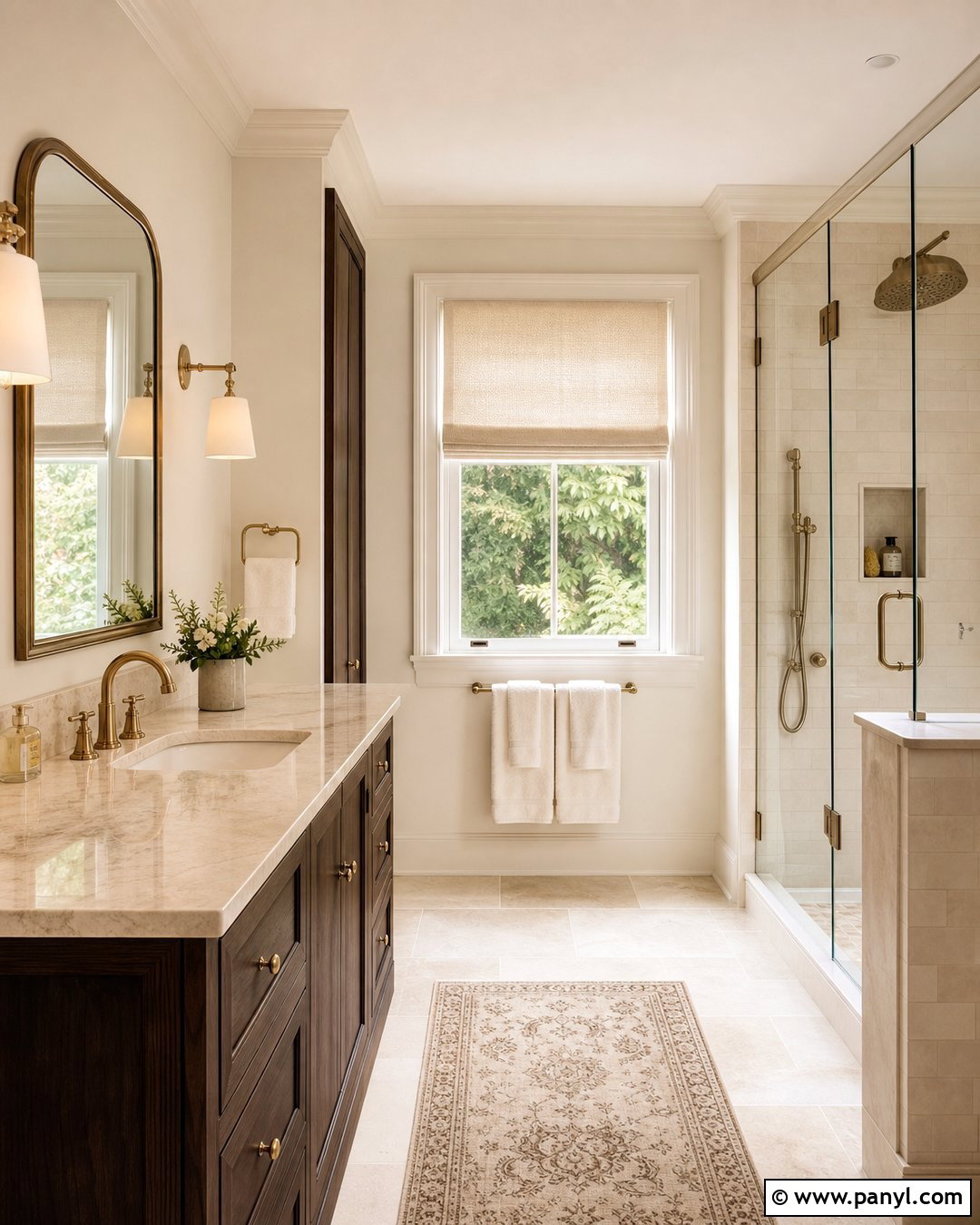 Wimborne White Bathroom With Dark Wood Vanity - 20 Farrow And Ball Wimborne White Bathroom Ideas