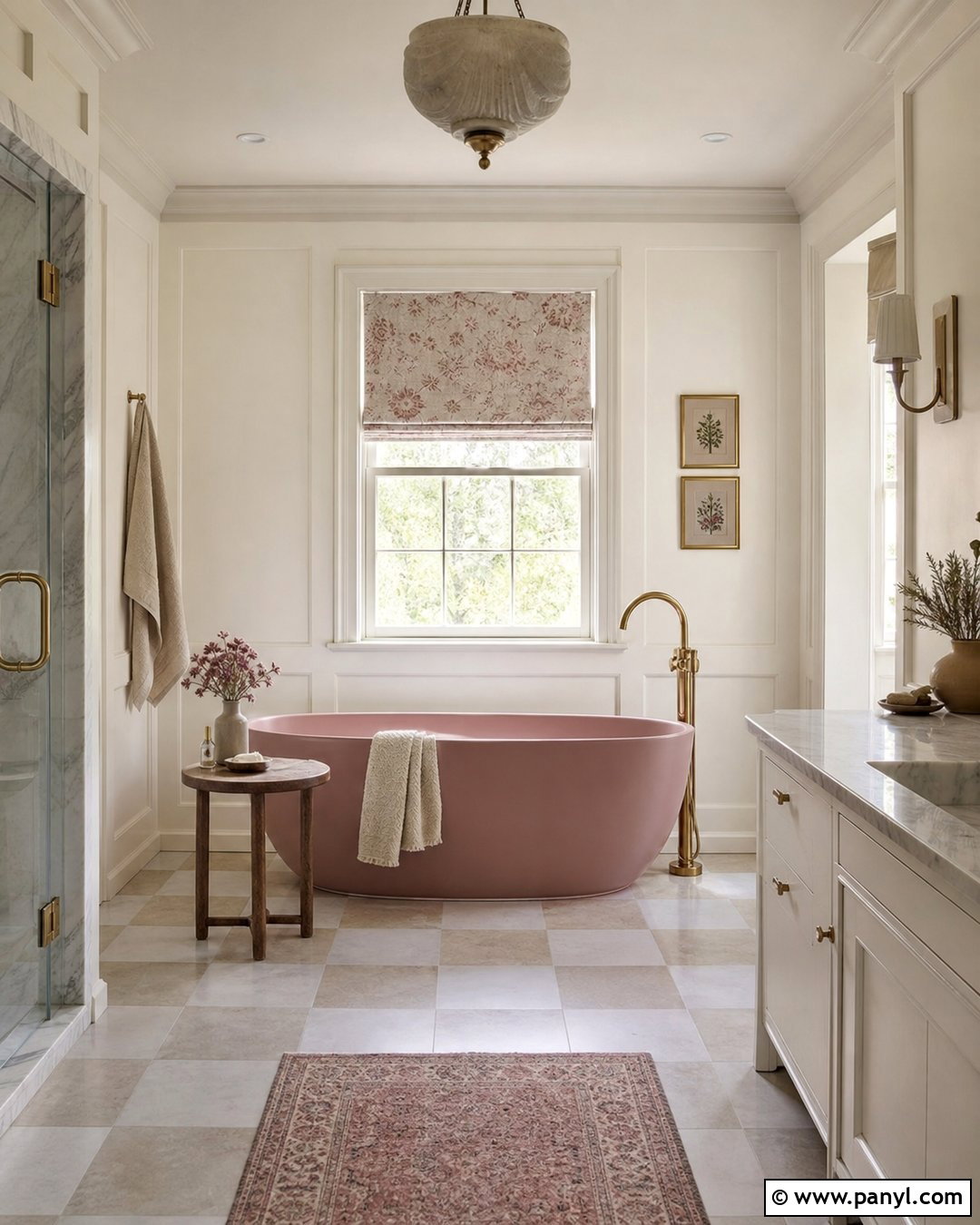 Wimborne White Bathroom With Pink Bathtub - 20 Farrow And Ball Wimborne White Bathroom Ideas
