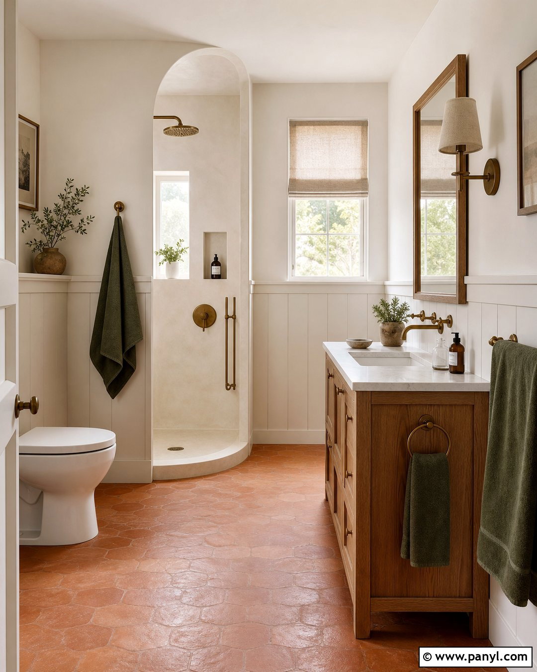 Wimborne White Bathroom With Terracotta Floor - 20 Farrow And Ball Wimborne White Bathroom Ideas