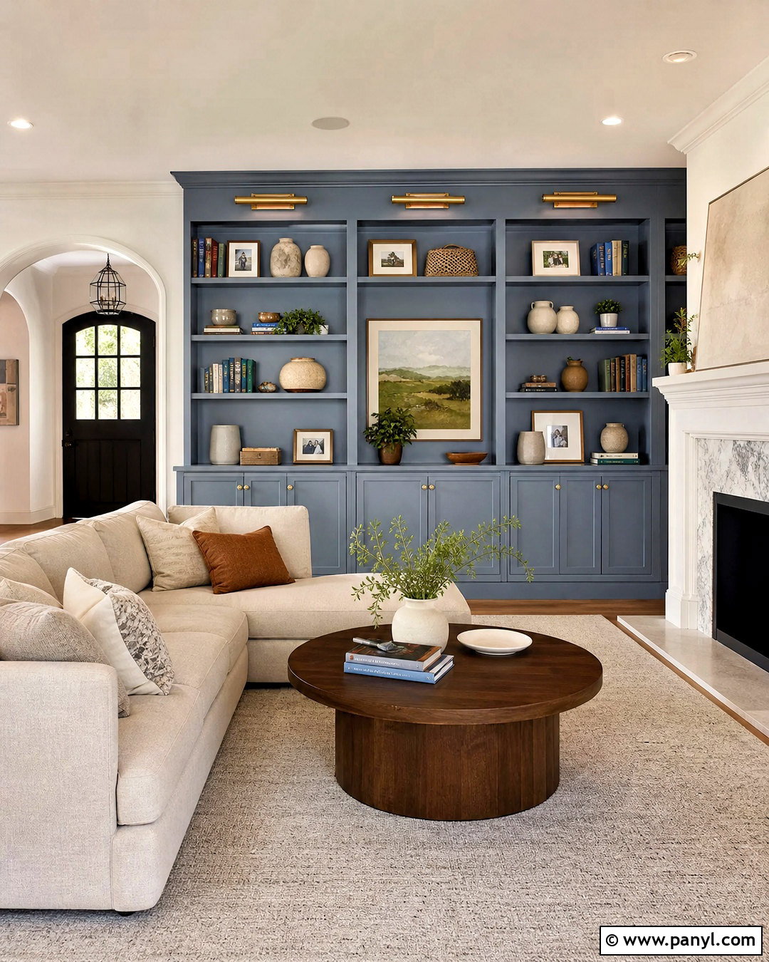 Windy Blue Built-In Bookcases - 20 windy blue sherwin williams ideas