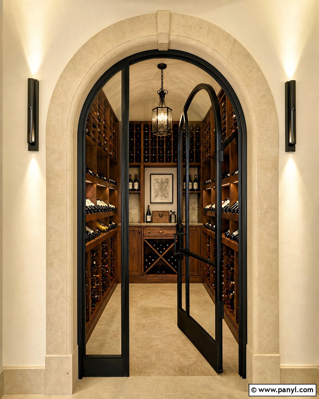 Wine Cellar With Arched Door - 20 simple wine cellar ideas