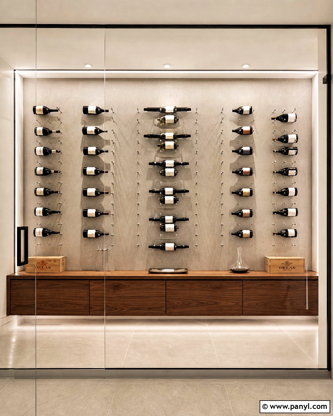 Wine Cellar With Floating Racks - 20 simple wine cellar ideas