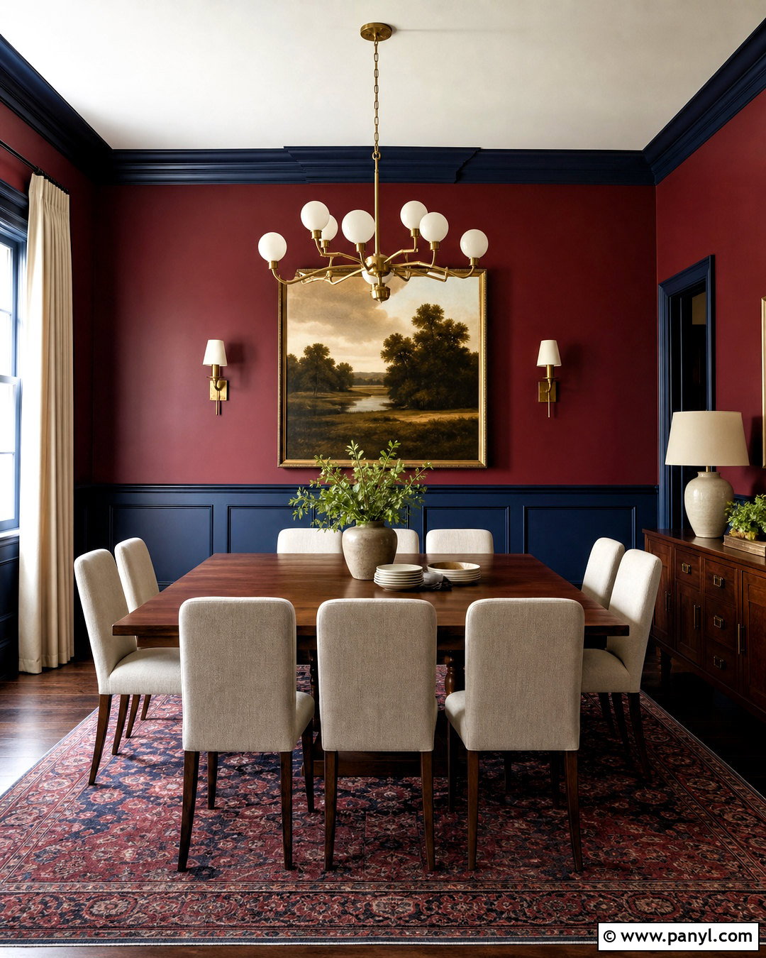 Wine Red And Navy Dining Room - 20 wine red room ideas