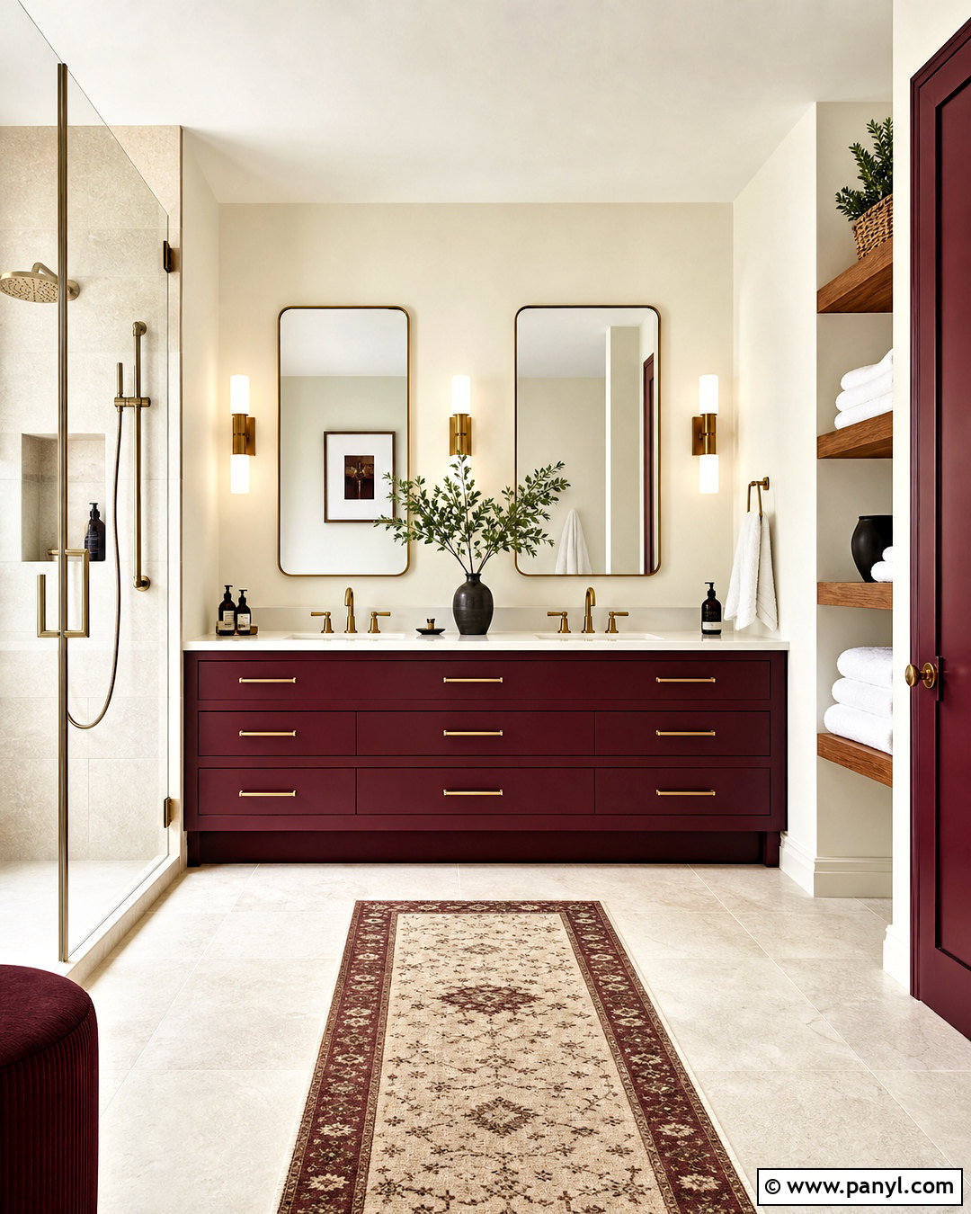 Wine Red Bathroom Vanity - 20 wine red room ideas