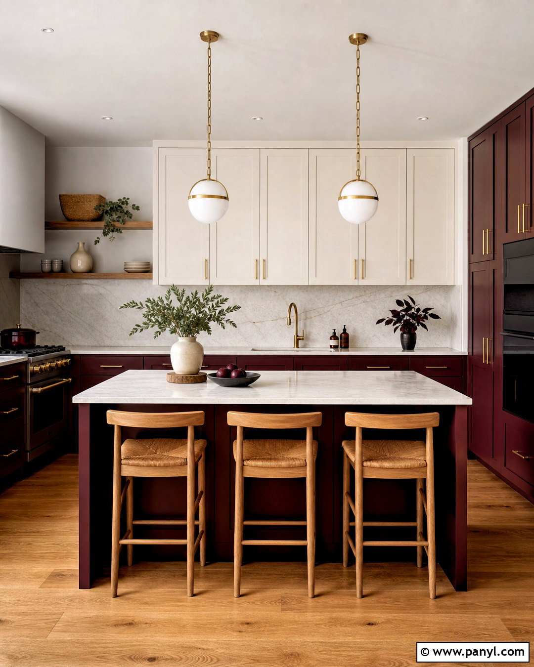 Wine Red Kitchen Cabinets - 20 wine red room ideas