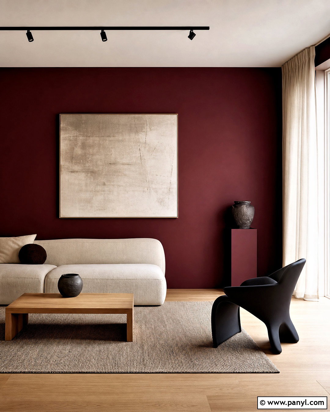 Wine Red Minimalist Room - 20 wine red room ideas
