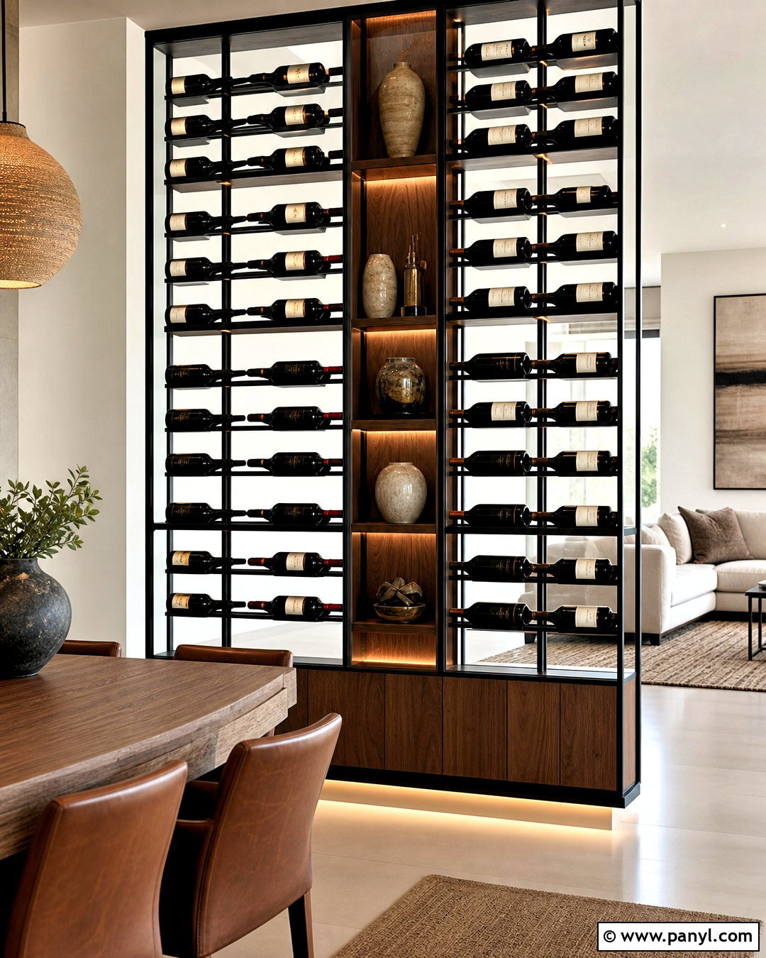 Wine Wall Room Divider - 20 wine display wall ideas