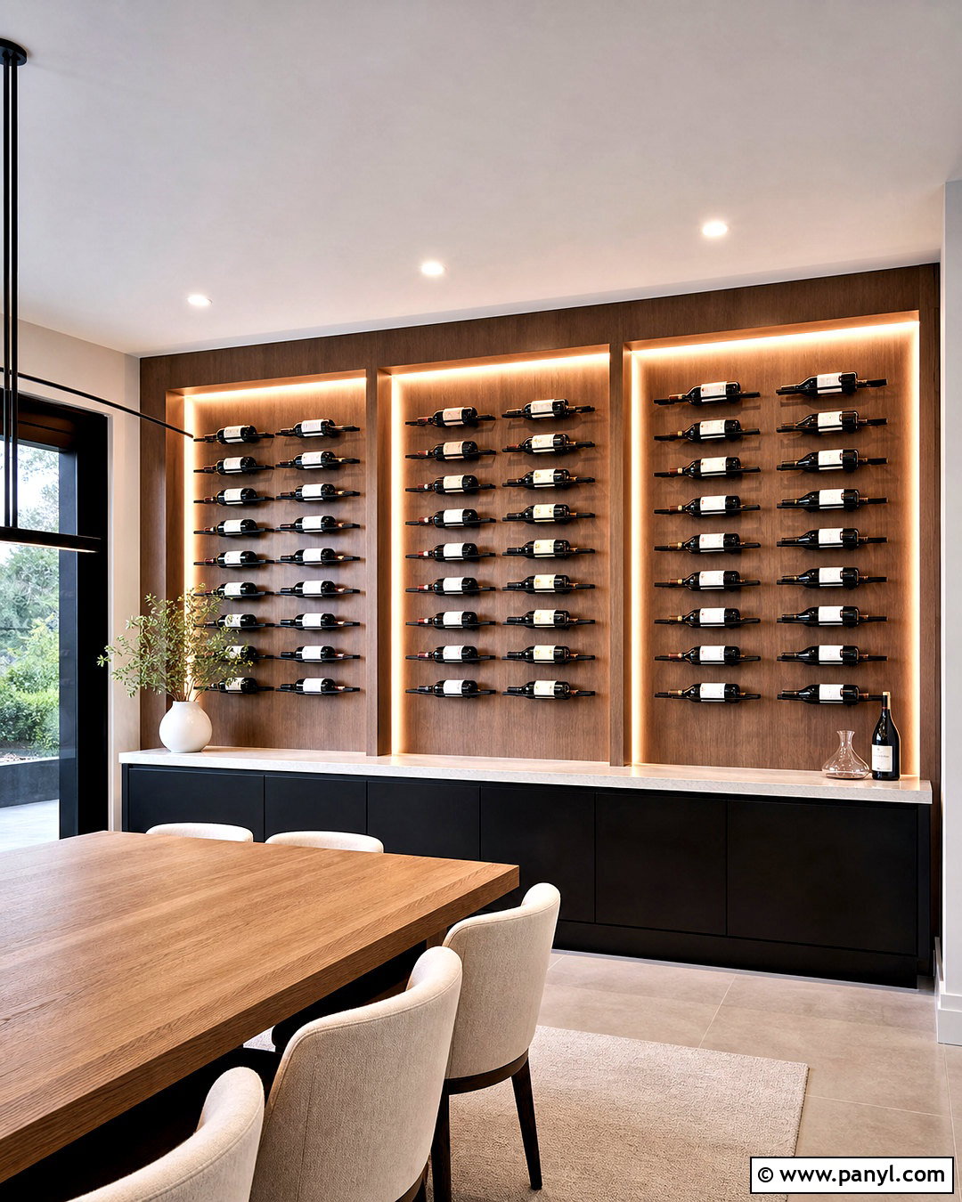 Wine Wall With Display Lighting - 20 wine display wall ideas