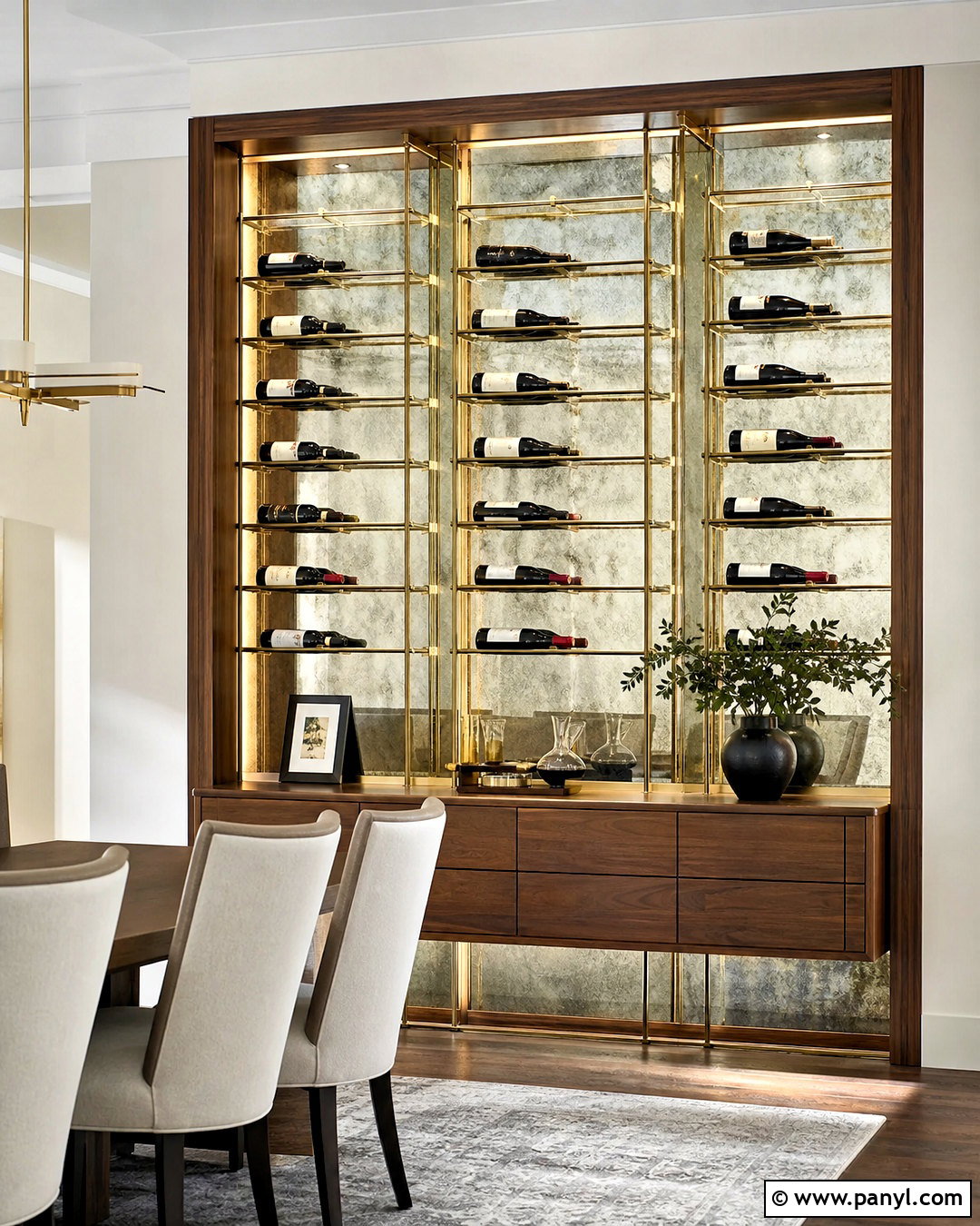 Wine Wall With Mirror Backing - 20 wine display wall ideas