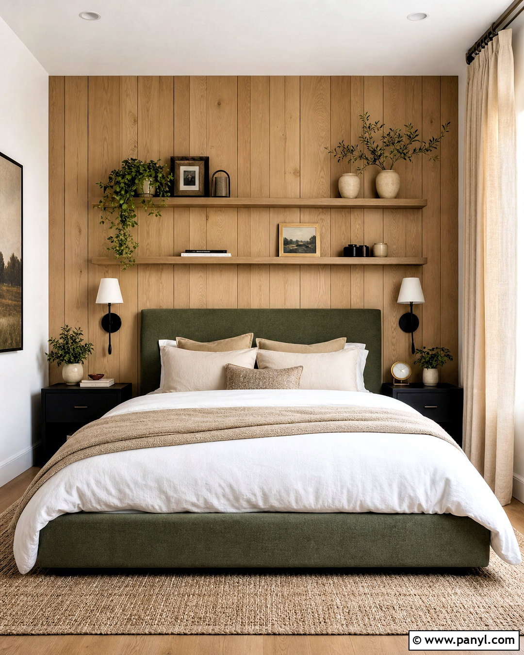 Wood Accent Wall With Shelves - 20 wood accent wall bedroom ideas
