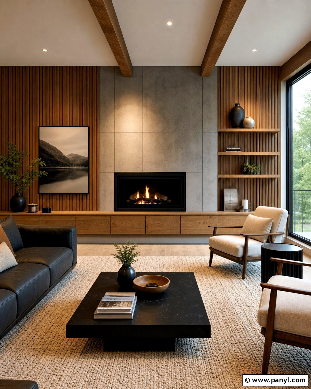 Wood And Concrete Accent Wall - 20 modern wood accent wall ideas