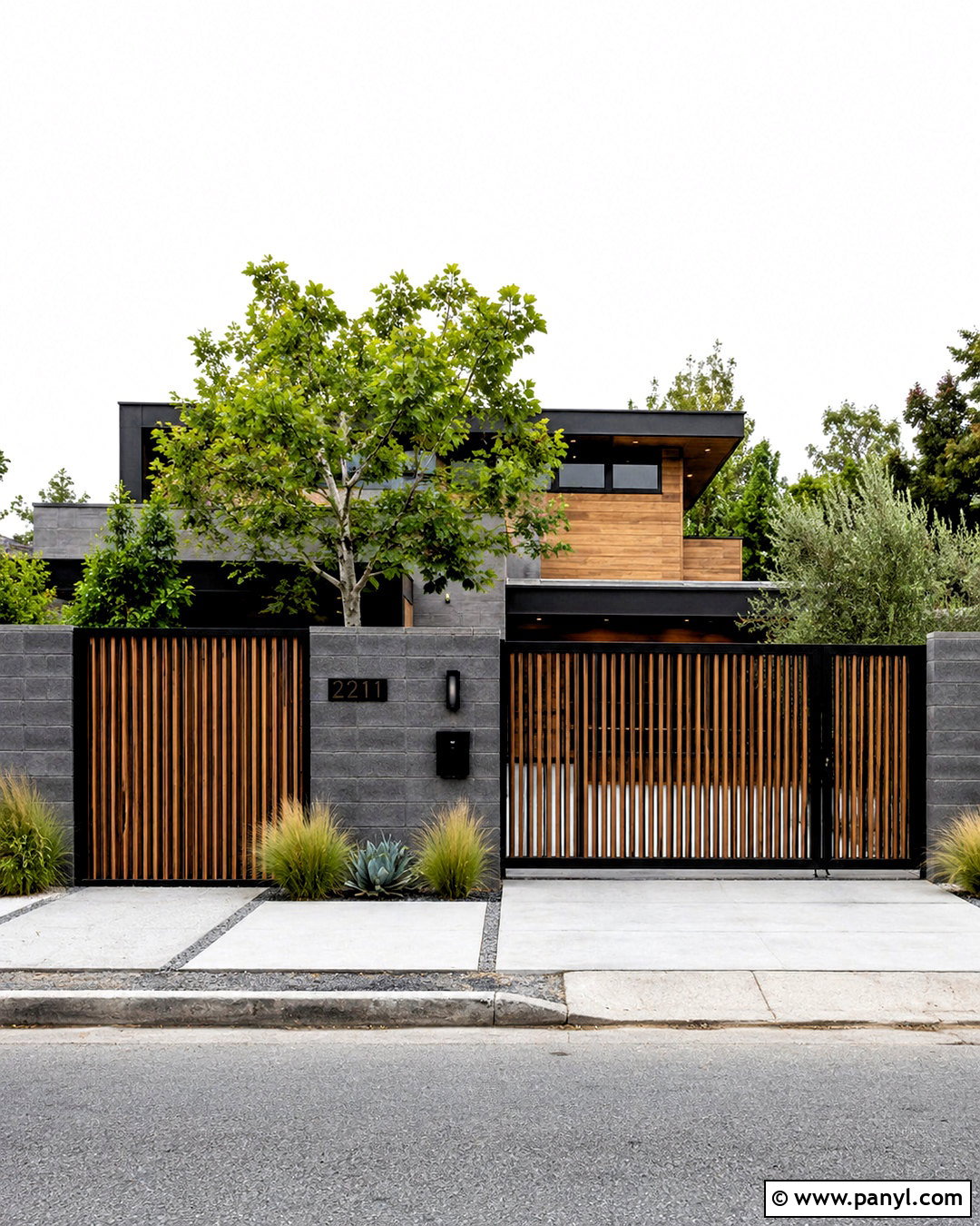 Wood And Concrete Boundary Wall - 20 boundary wall design exterior ideas