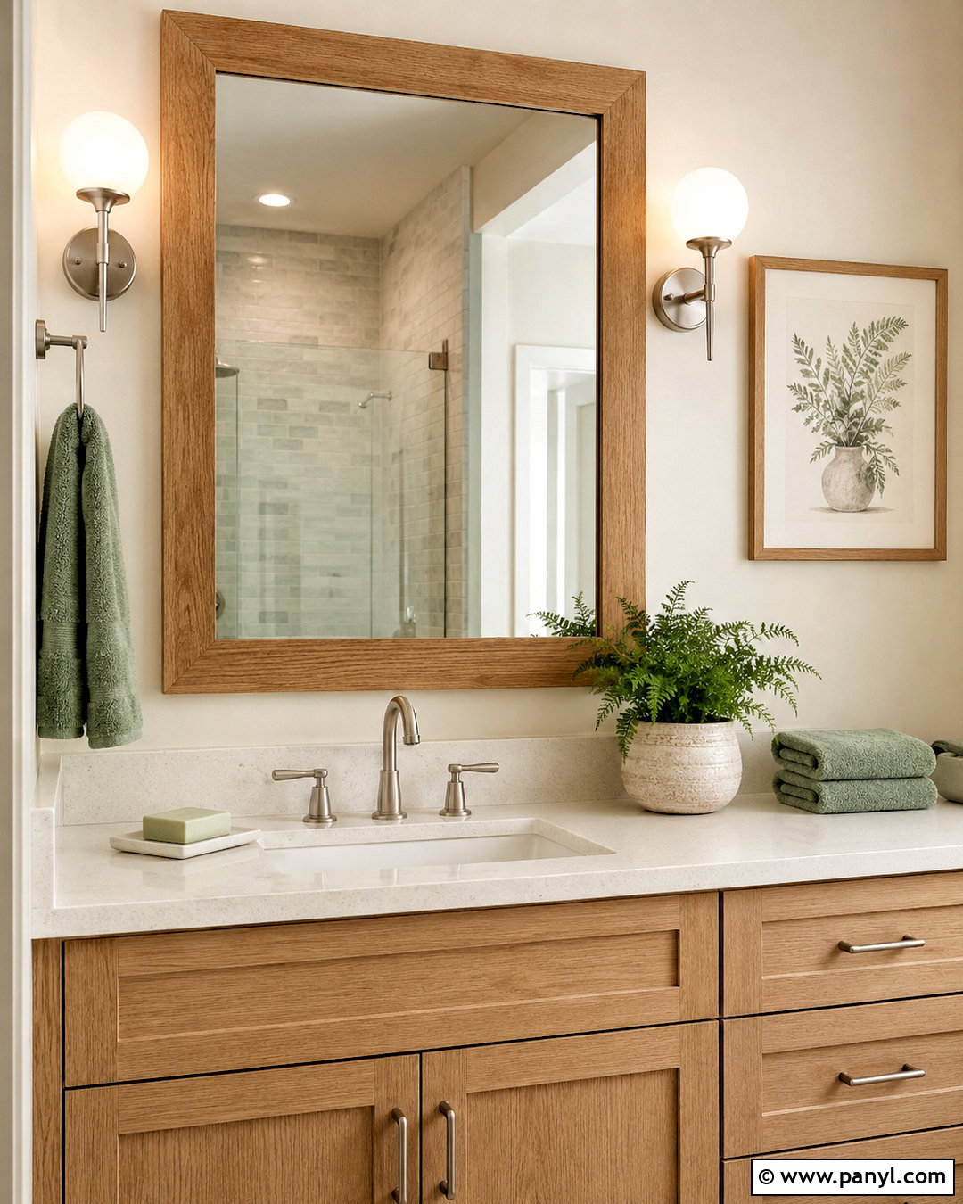 Wood Frame Mirror Bathroom Wall - 20 mirror wall decor ideas