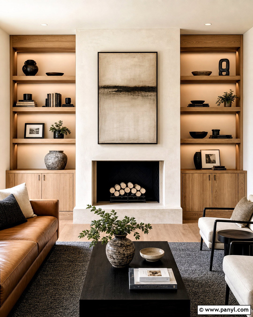 Wood Grain Texture Built-In Shelving - 20 grain texture ideas