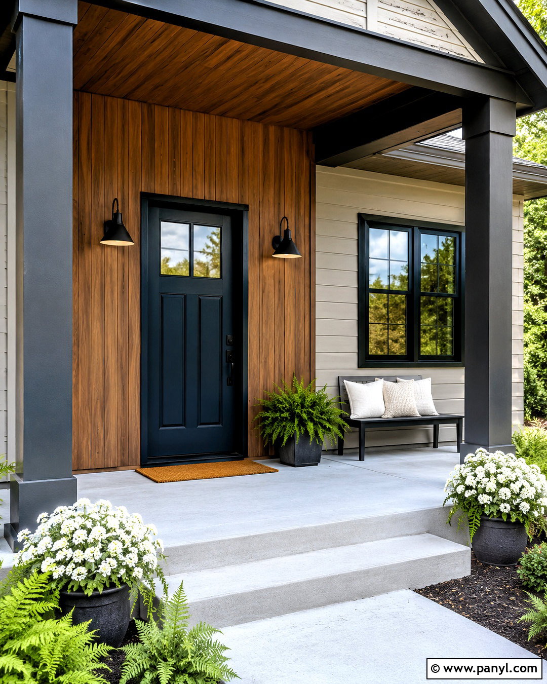 Wood Look Metal Wall Panel Porch - 20 metal wall panel ideas