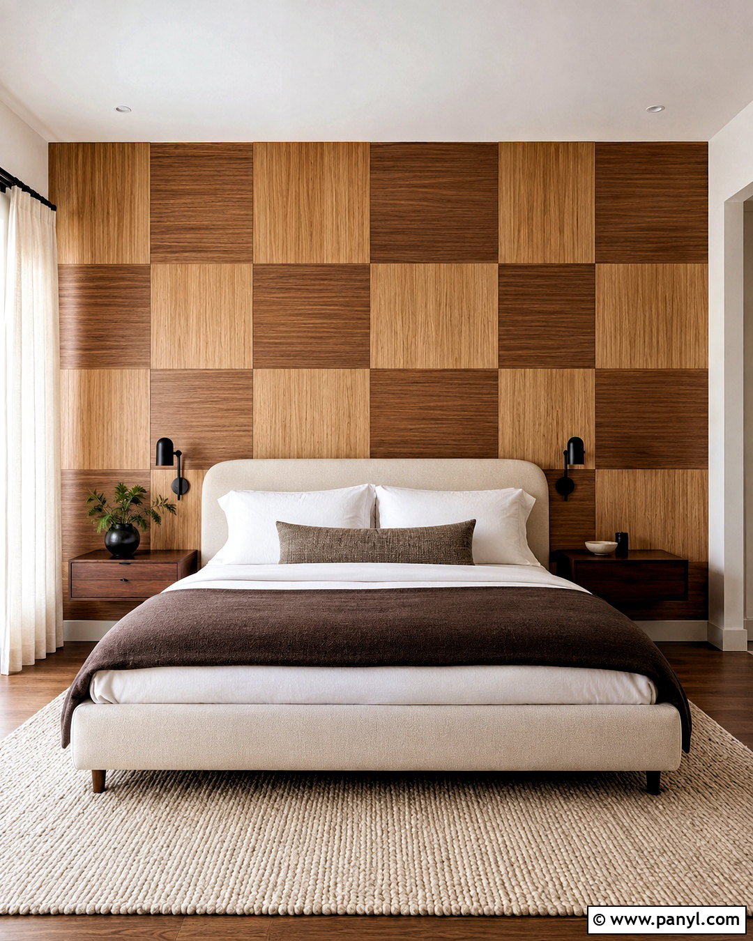 Wood Panel Checkerboard Wall - 20 checkerboard wall ideas