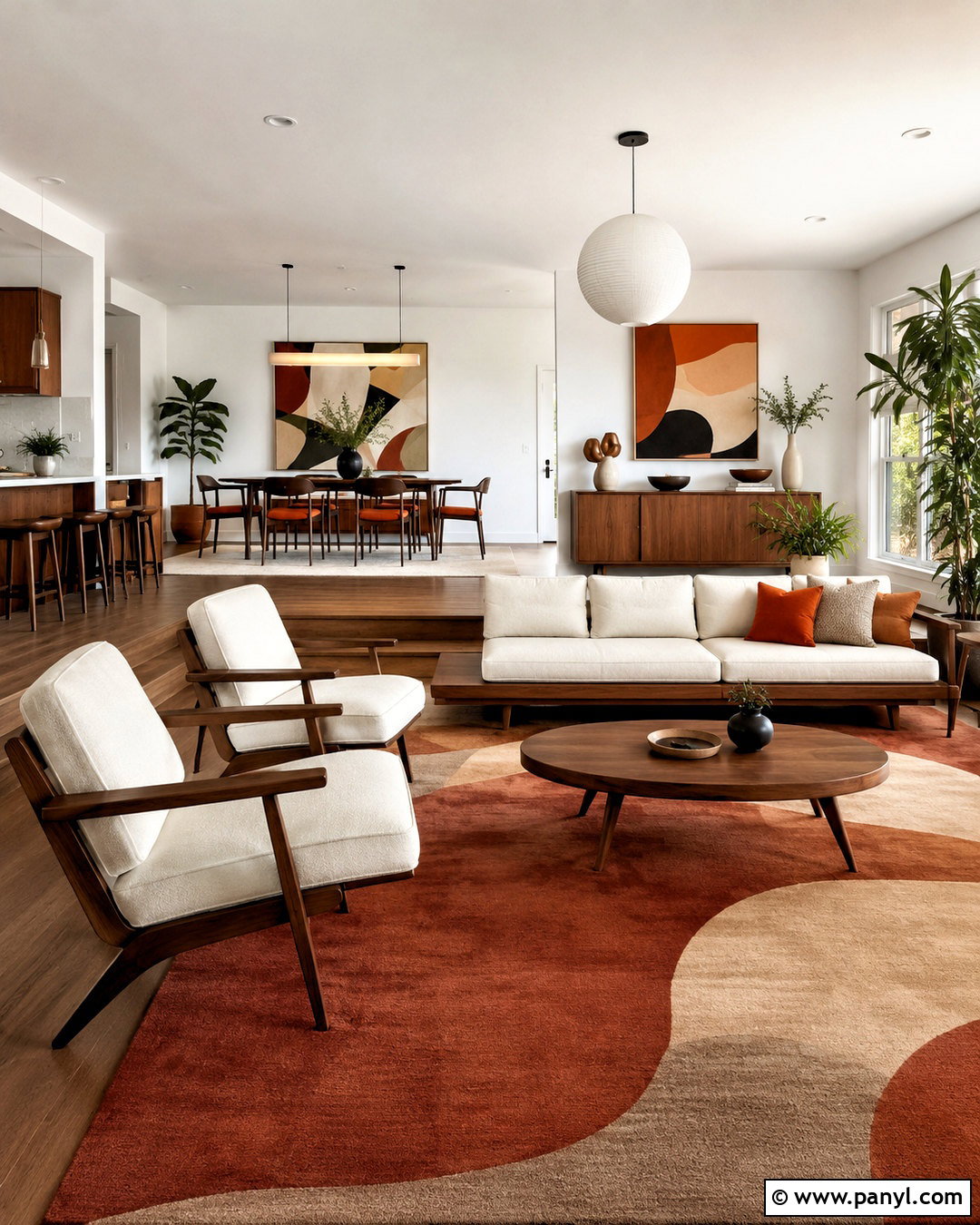 Wood Panel Mid Century Modern Living Room - 20 mid century modern living room ideas
