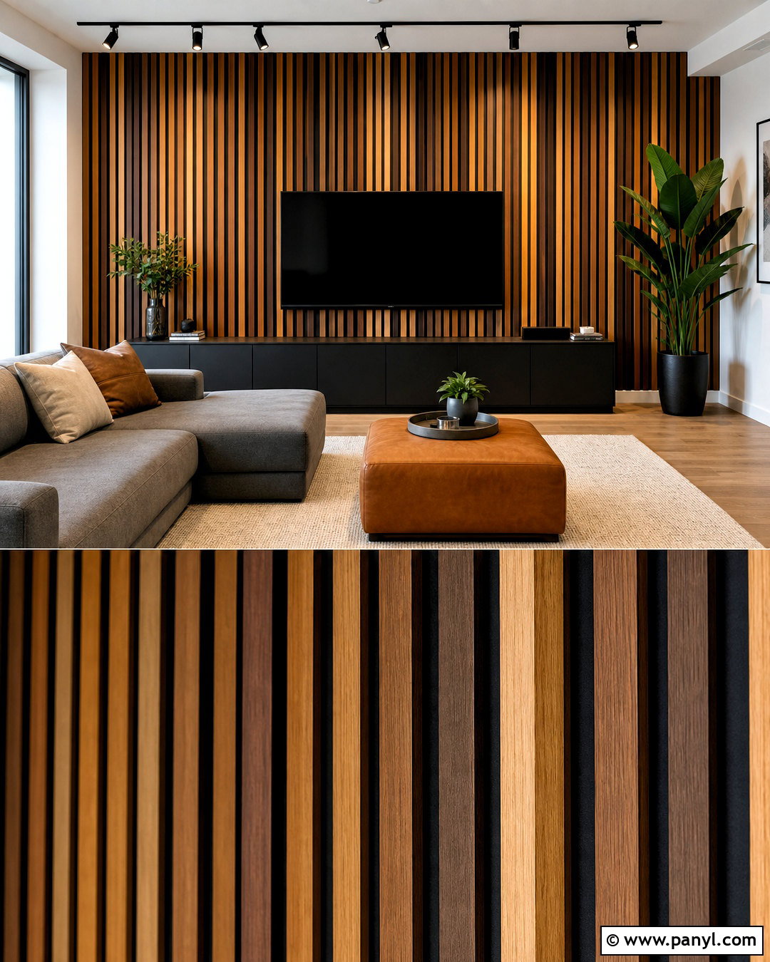 Wood Slat 3D Wall Painting - 20 3d wall painting ideas living rooms