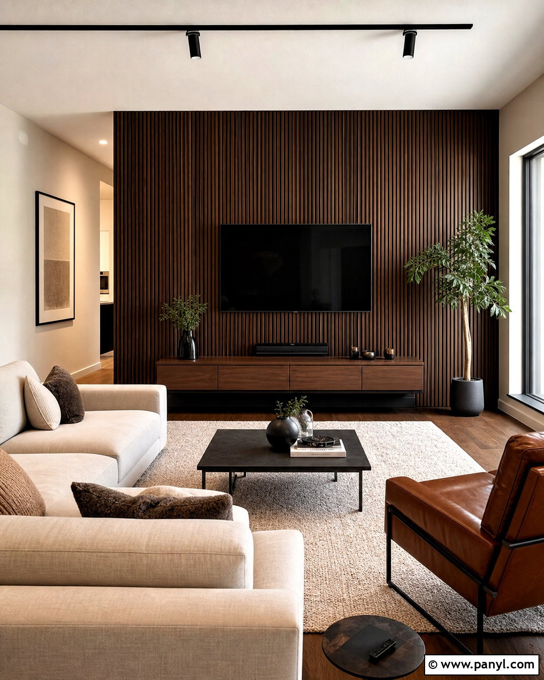 Wood Slat Accent Wall - 20 fun accent wall ideas