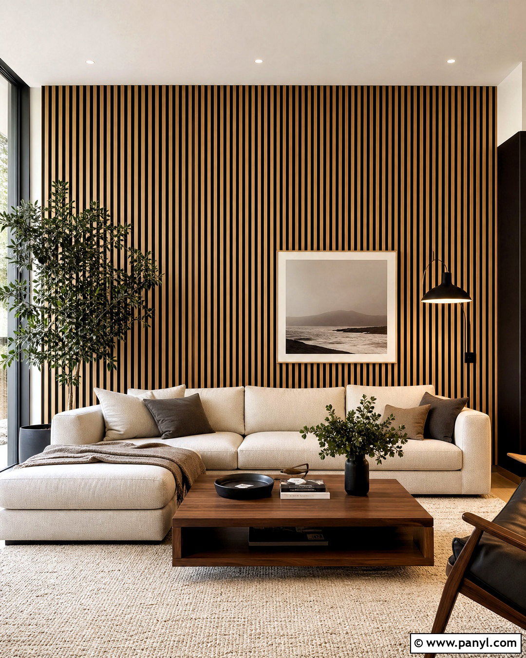 Wood Slat Feature Wall - 20 feature wall ideas