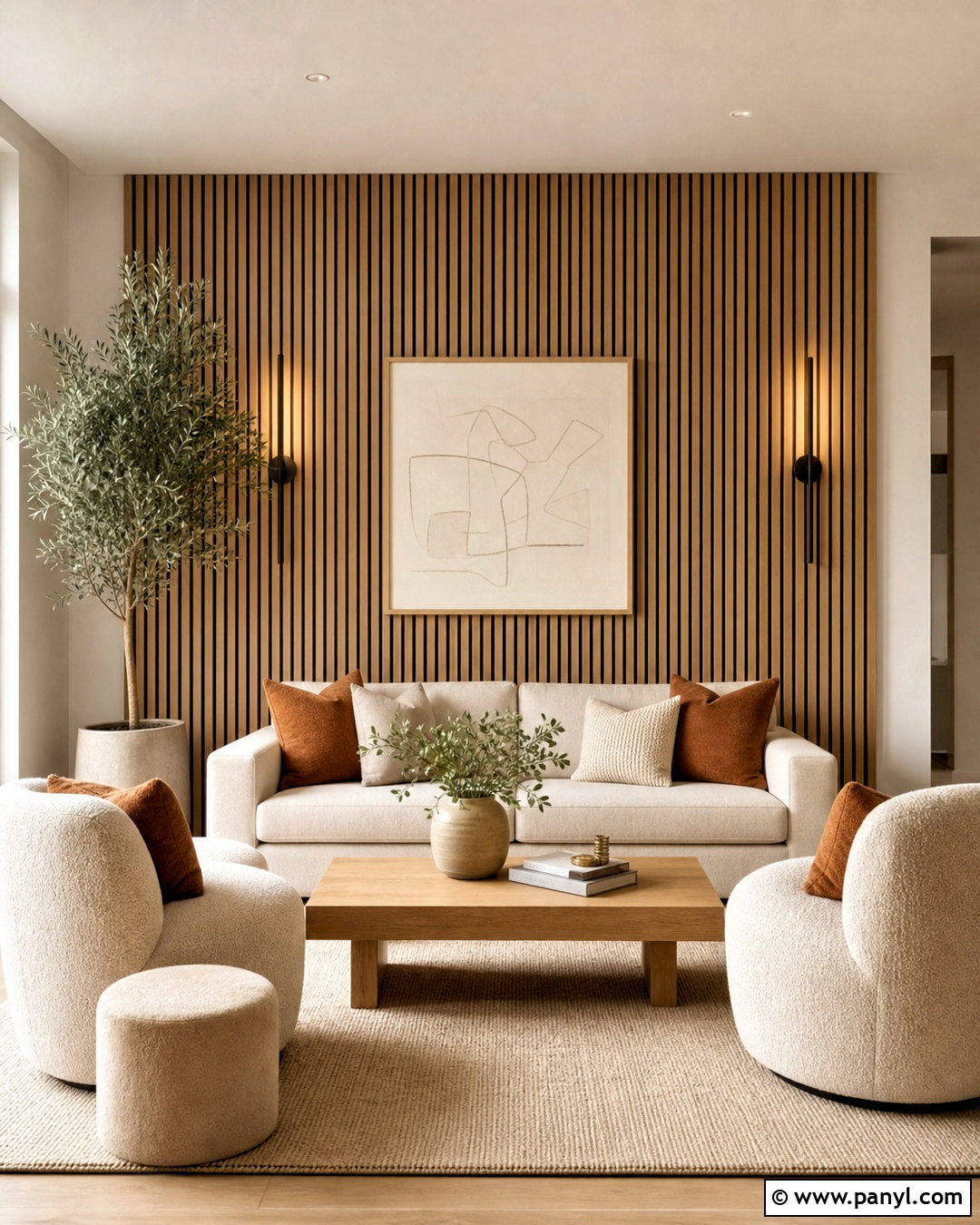 Wood Slat Living Room Accent Wall - 20 room accent wall ideas