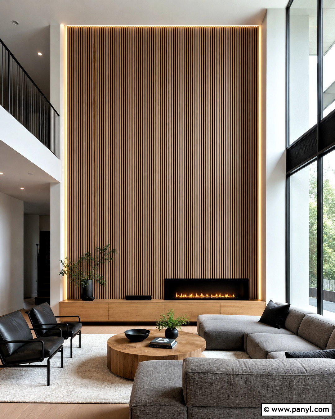 Wood Slat Tall Wall - 20 decorating tall walls high ceilings