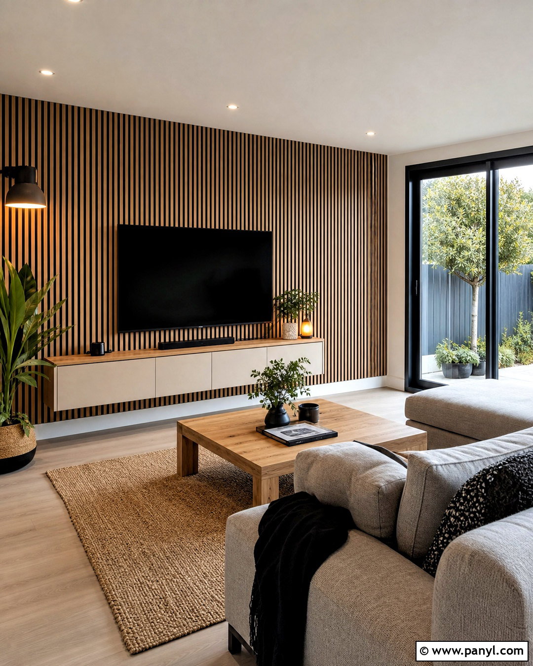 Wood Slat Wall Line Design - 20 wall line design ideas