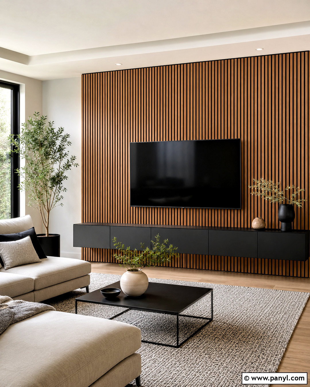 Wood Slat Wall - 20 decorative wall design ideas