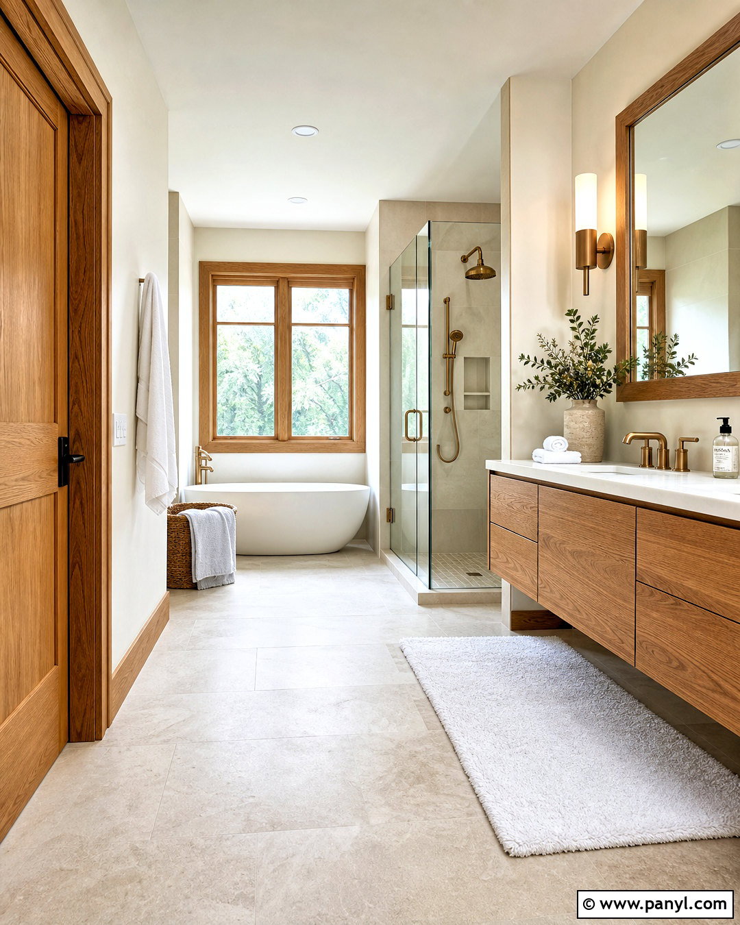 Wood Trim In The Bathroom - 20 wood trim interior ideas