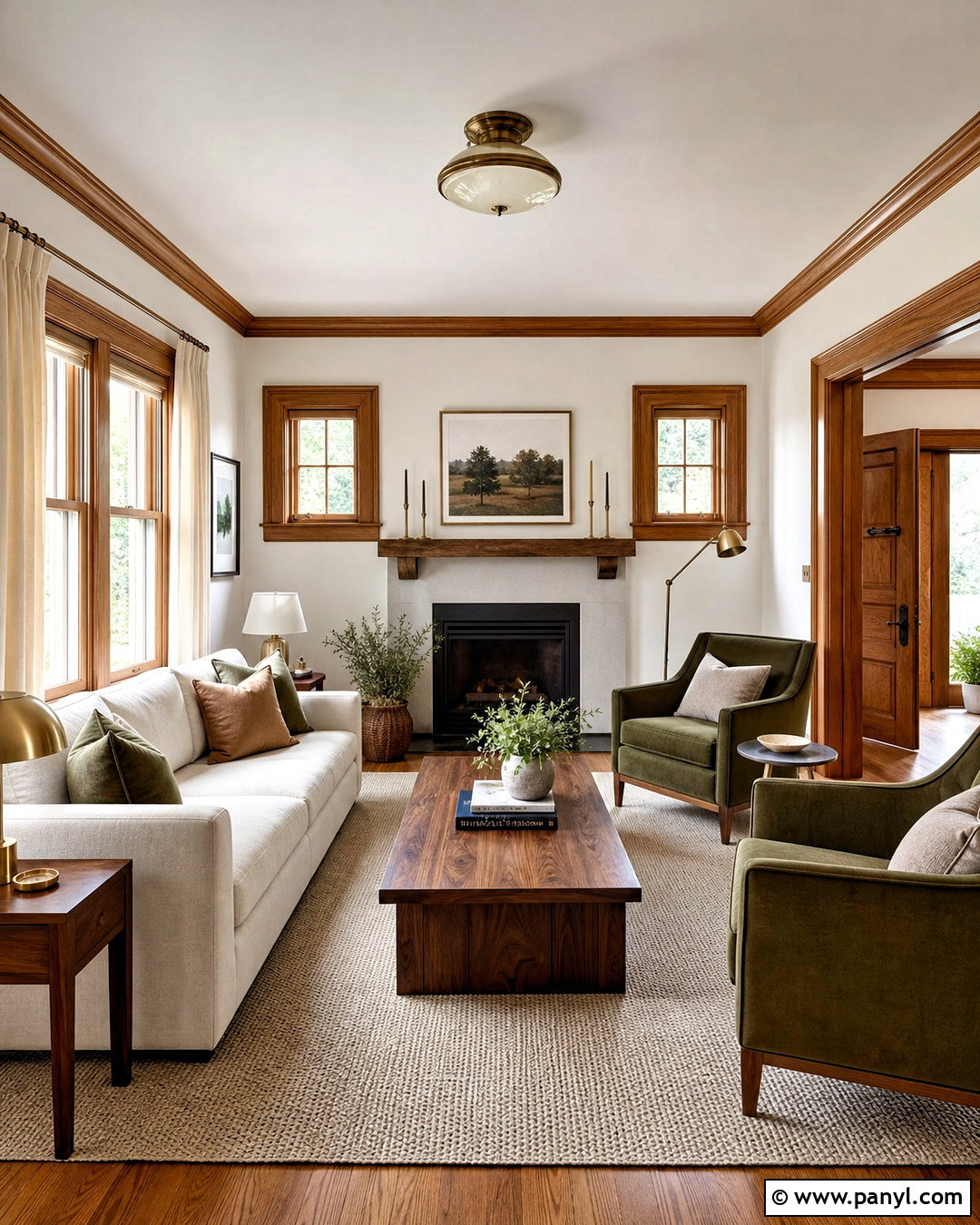 Wood Trim In The Living Room - 20 wood trim interior ideas