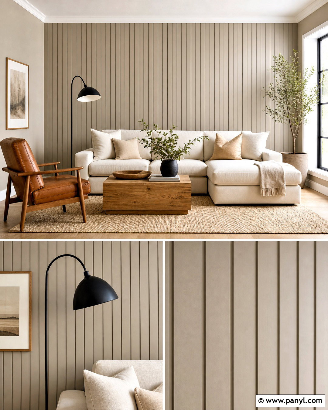 Wood Trim Striped Wall - 20 diy striped wall ideas