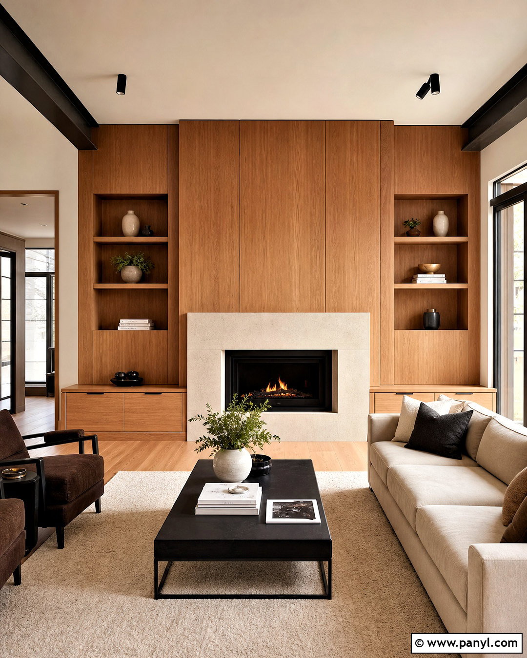 Wood Wall With Built-In Fireplace - 20 wood interior walls