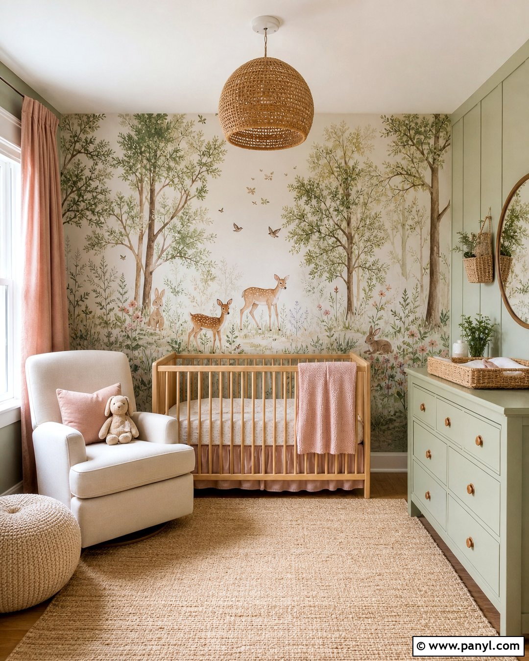 Woodland Baby Girl Accent Wall - 25 Baby Girl Accent Wall Ideas