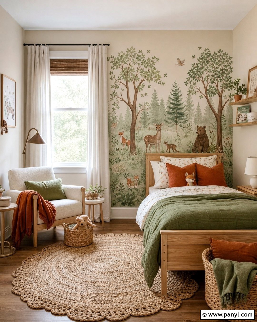 Woodland Girls Room Accent Wall - 25 Accent Wall For Girls Room Ideas