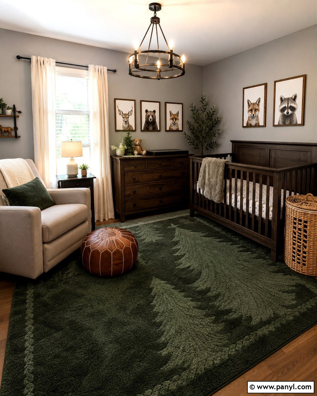 Woodland Gray Nursery - 20 Nursery Gray Walls