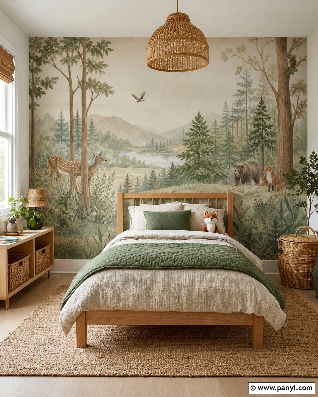 Woodland Kids Room Accent Wall - 25 Accent Wall For Kids Room Ideas