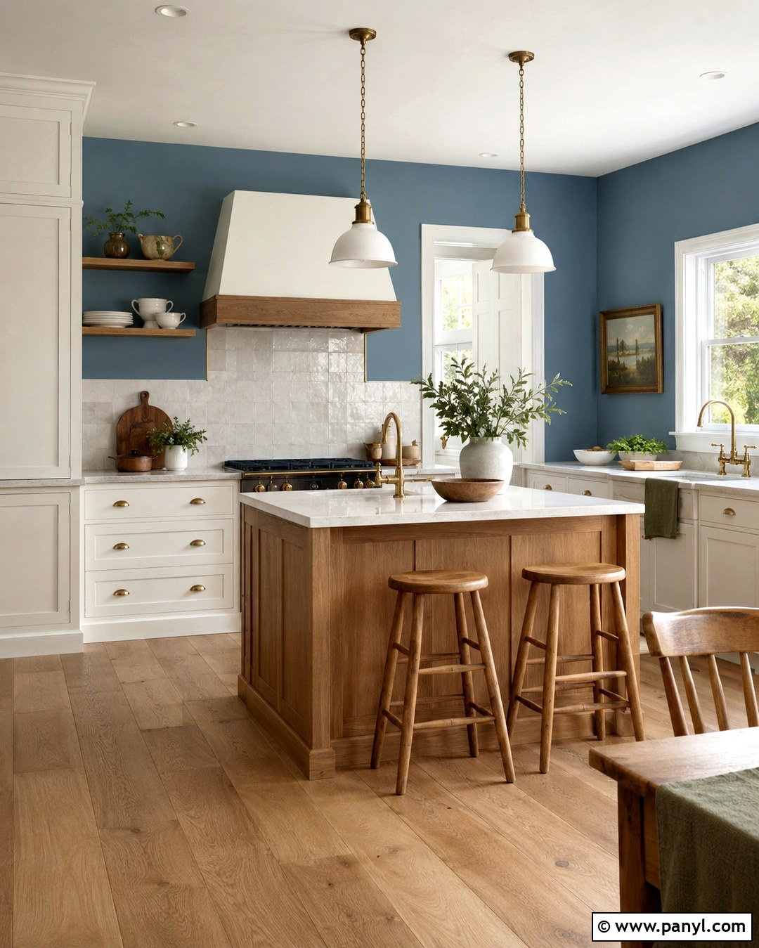 Woodlawn Blue Kitchen Walls - 20 Benjamin Moore Kitchen Colors For Walls