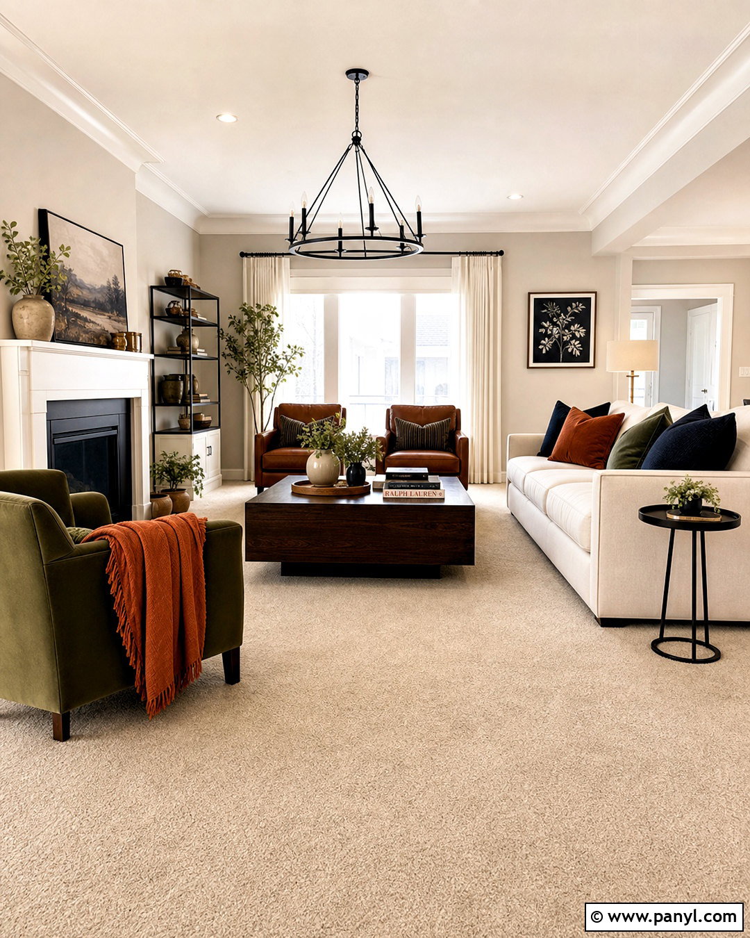 Wool Blend Carpet for Living Room - 20 high traffic carpet ideas