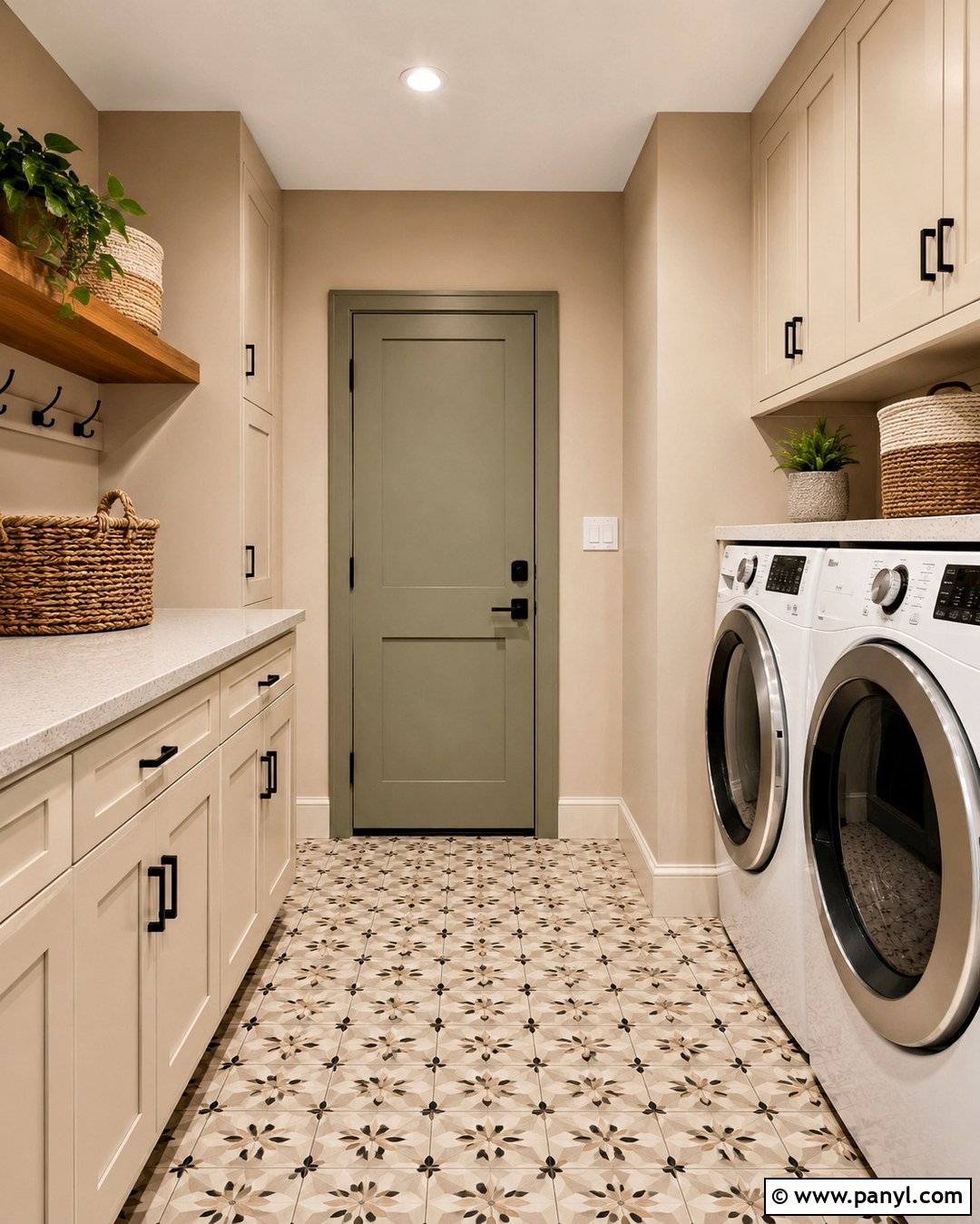 Wool Skein Laundry Room - 20 Tan Wall Paint Colors