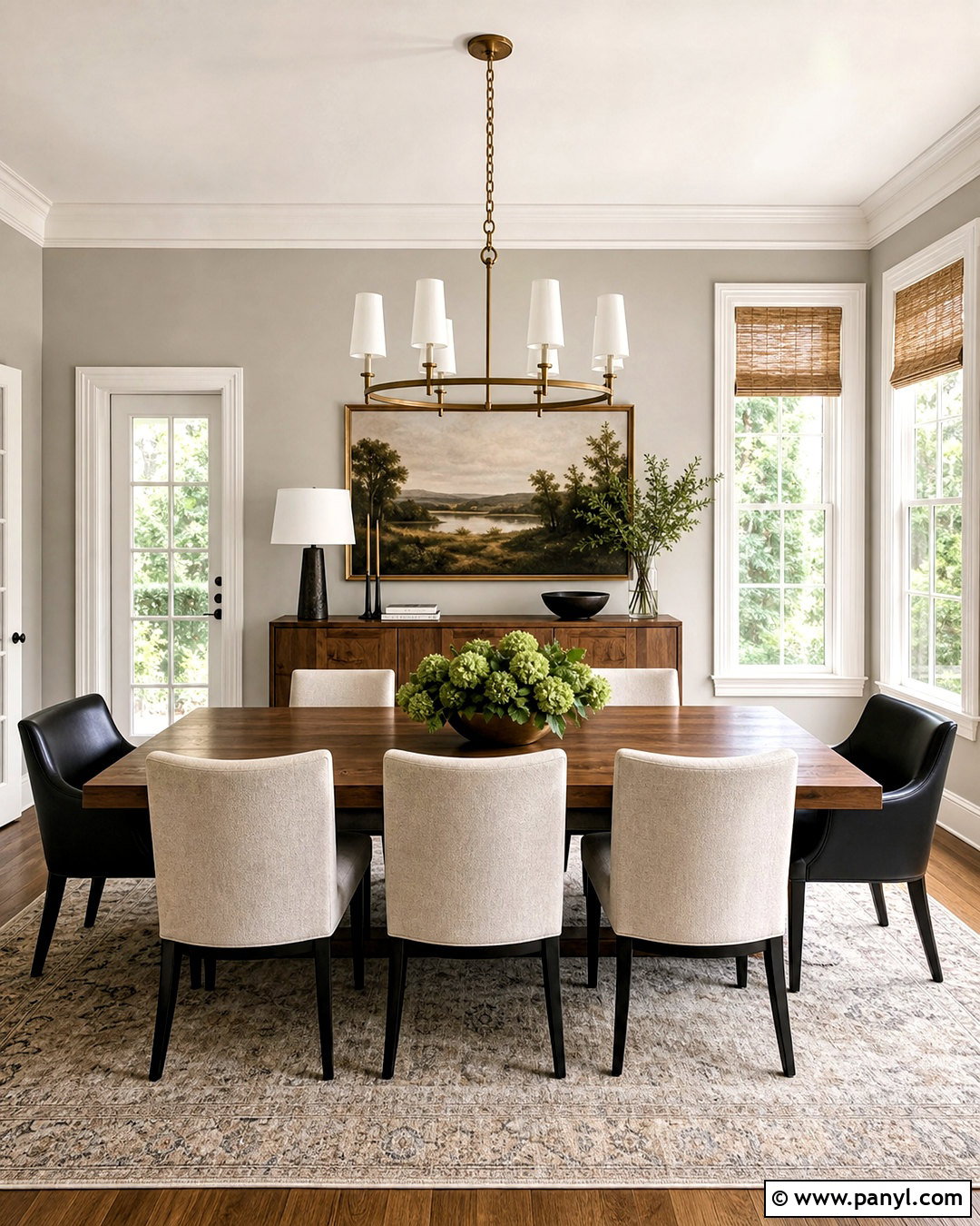 Worldly Gray Dining Room - 20 sw greige paint colors