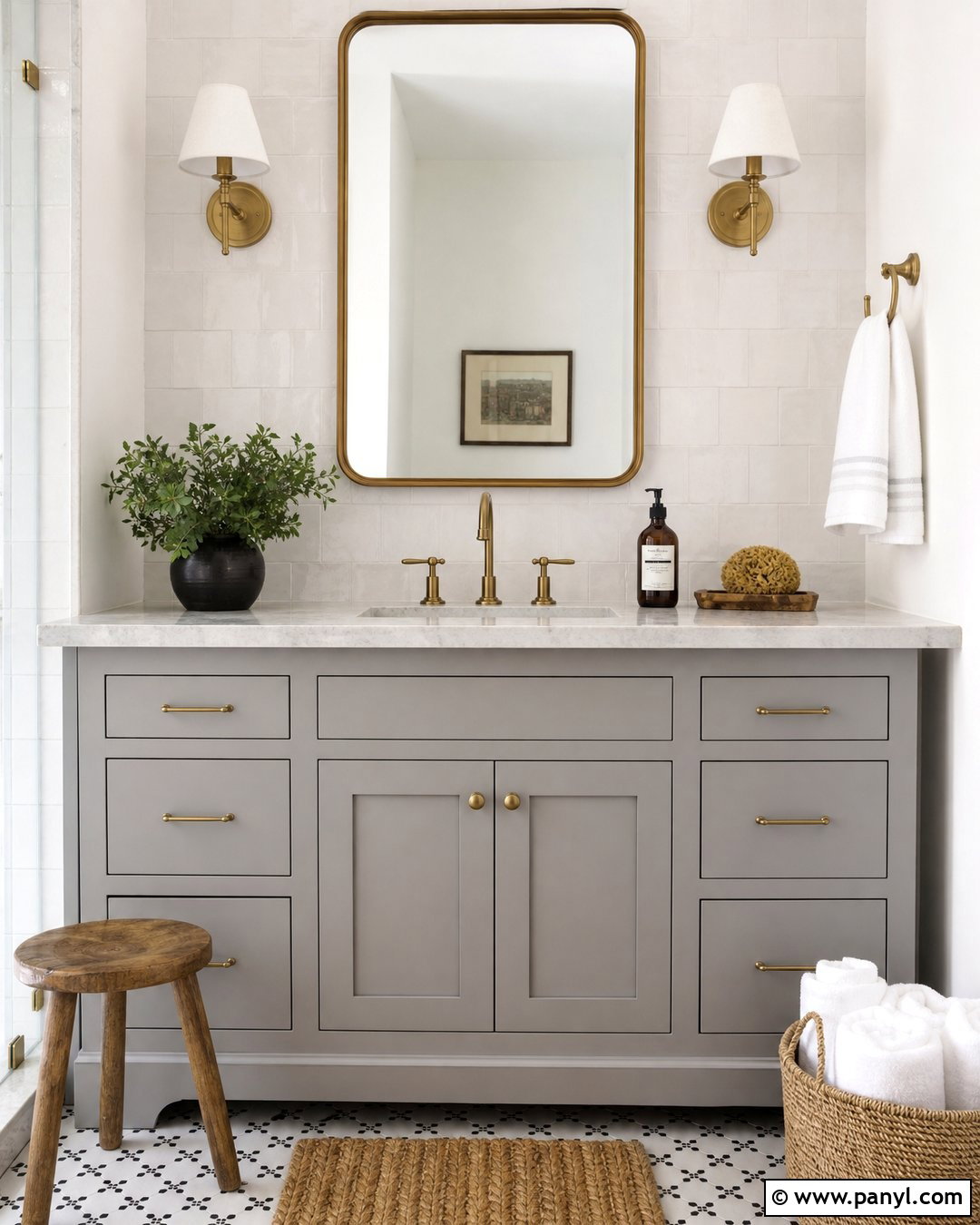 Worsted Bathroom Vanity With White Tile - 25 worsted farrow and ball ideas