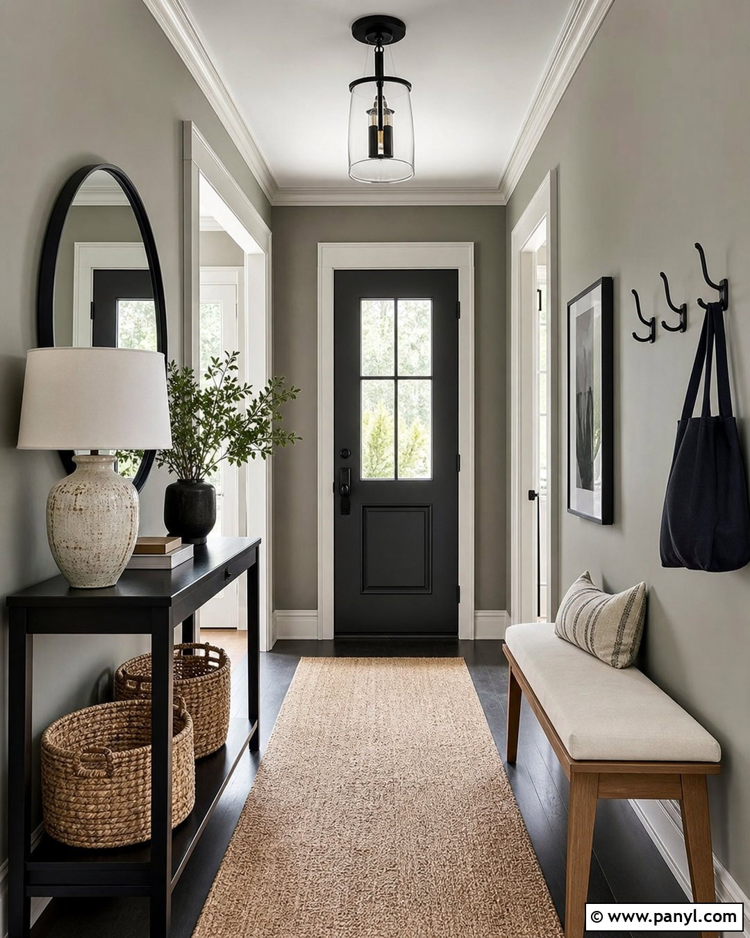 Worsted Entryway With Black Accents - 25 worsted farrow and ball ideas