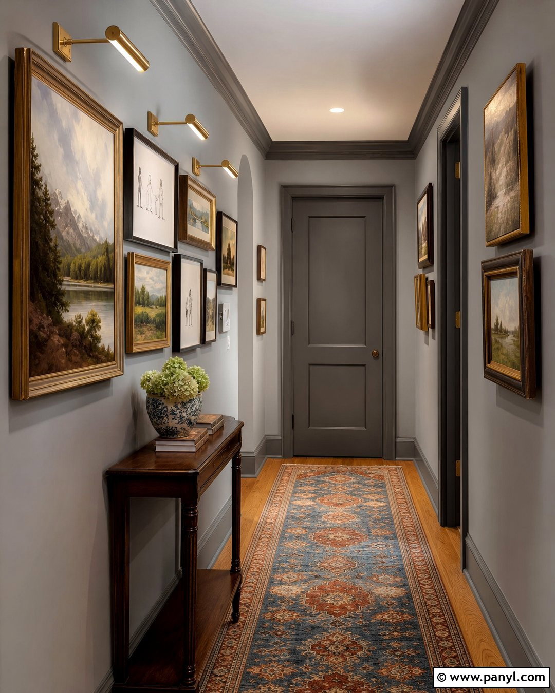 Worsted Hallway With Gallery Wall - 25 worsted farrow and ball ideas