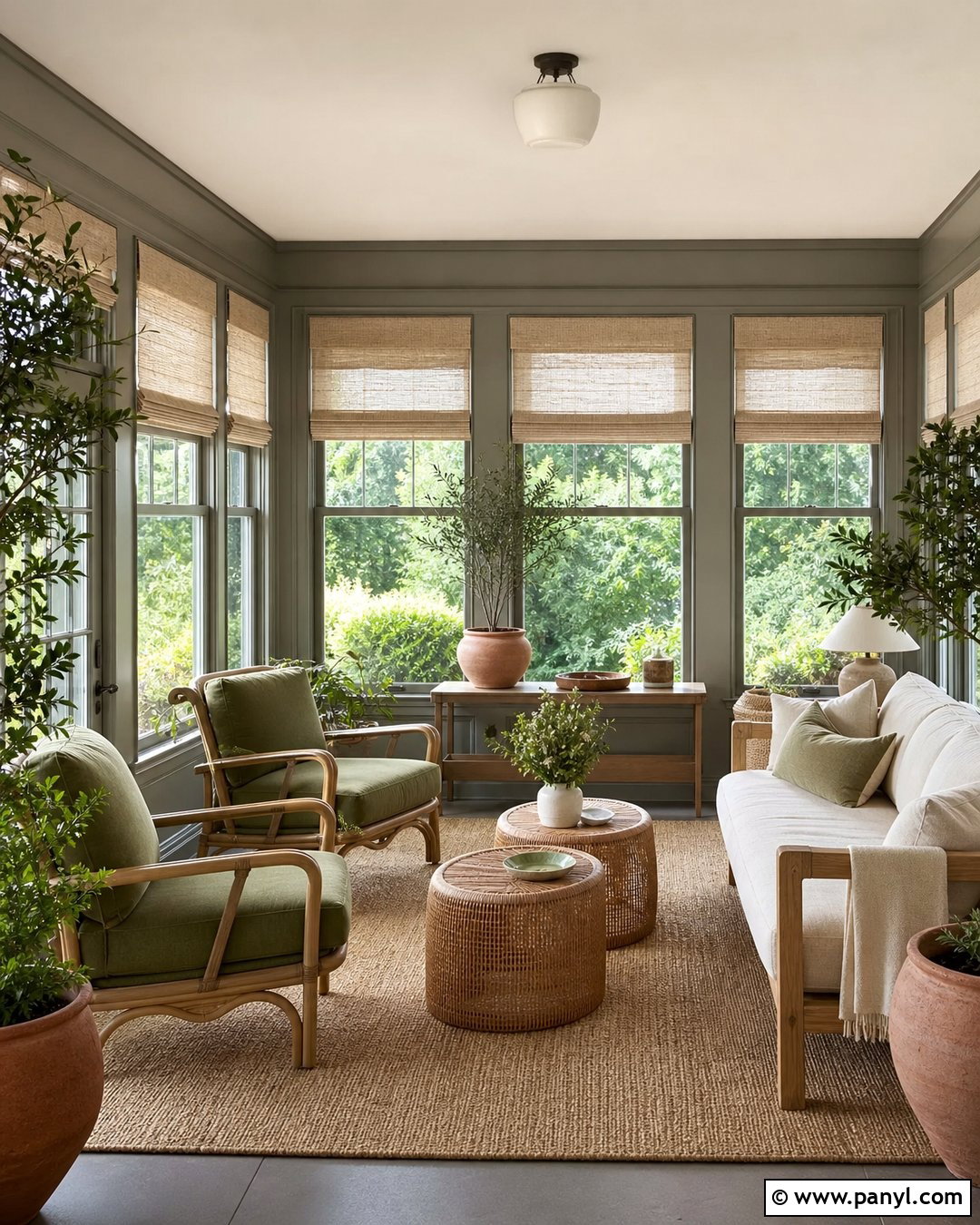 Worsted Sunroom With Green Accents - 25 worsted farrow and ball ideas