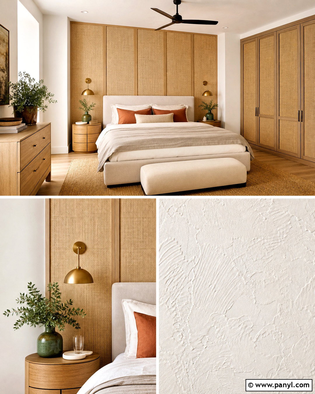 Woven Cane Wall Panels - 20 wall finishes textured ideas