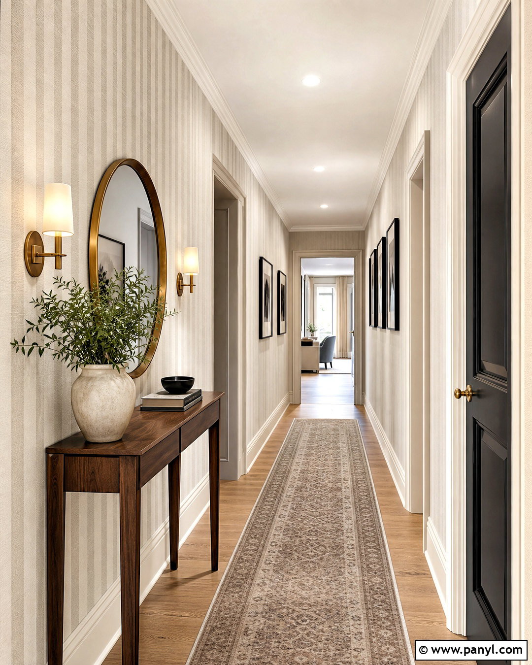 Woven Stripe Textured Wallpaper Hallway - 20 textured wallpaper ideas