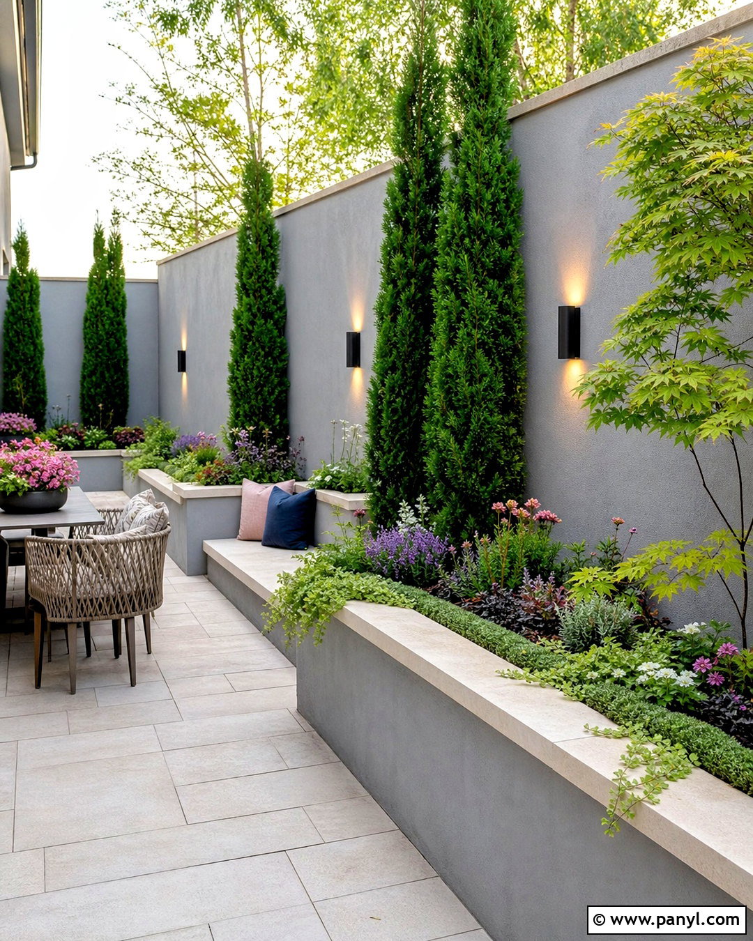 Yard Wall With Raised Planters - 20 yard wall design ideas