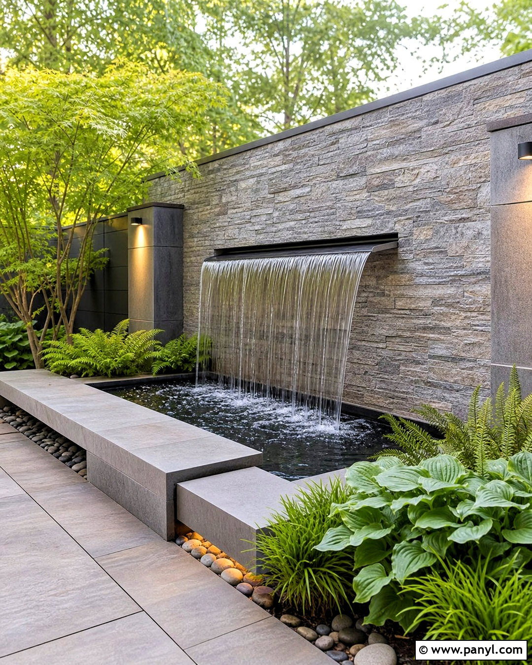 Yard Wall With Water Feature - 20 yard wall design ideas