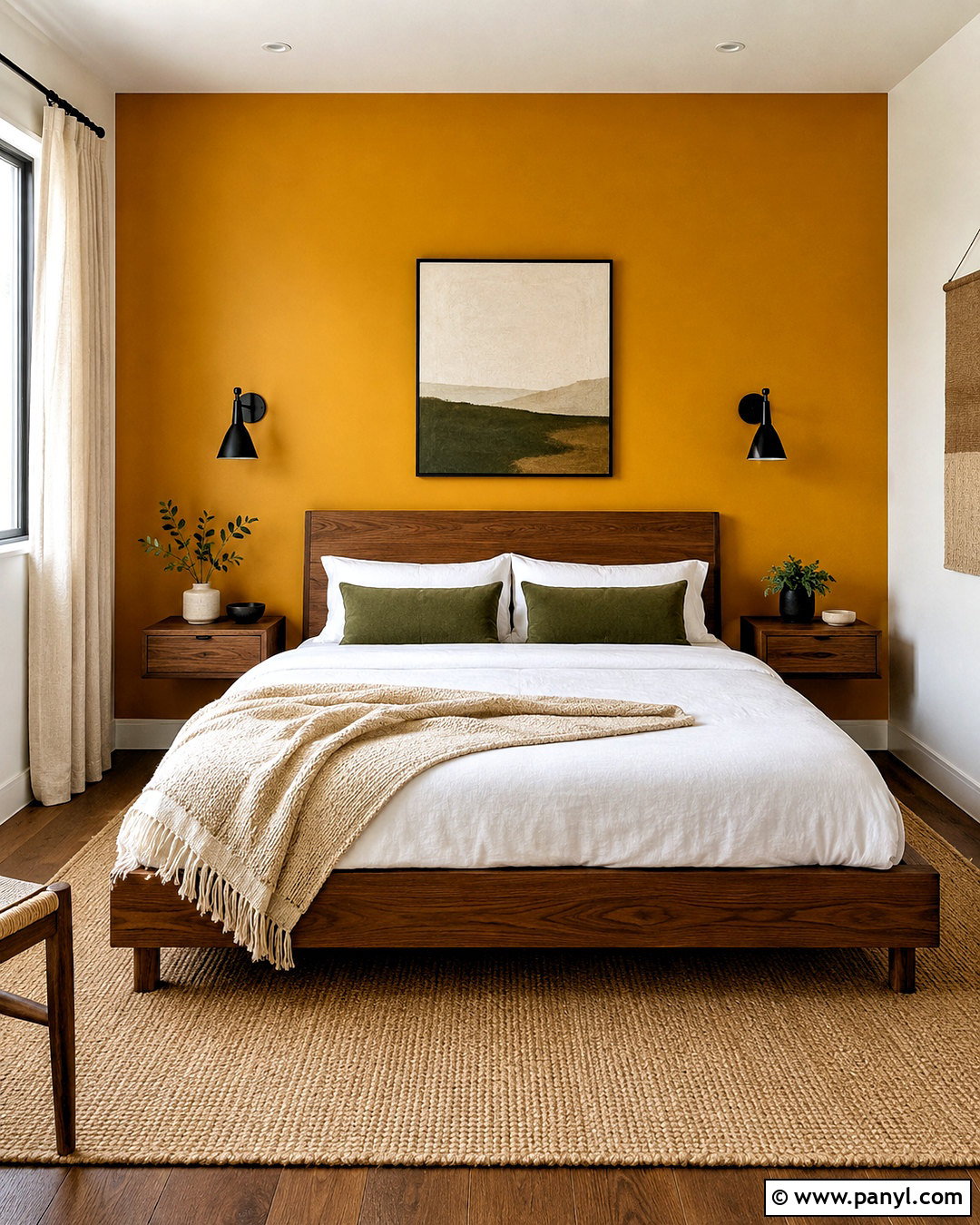 Yellow Accent Wall Bedroom - 35 Yellow Wall Room Ideas
