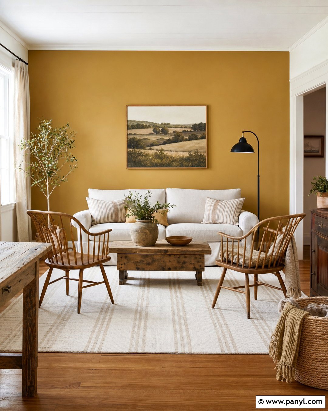 Yellow Accent Wall Farmhouse Room - 20 Empty Room With Yellow Accent Wall Ideas